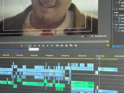 A video timeline or a frame from a polished video project